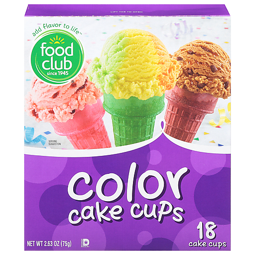 Food Club Ice Cream Cone Color 18X (Each)