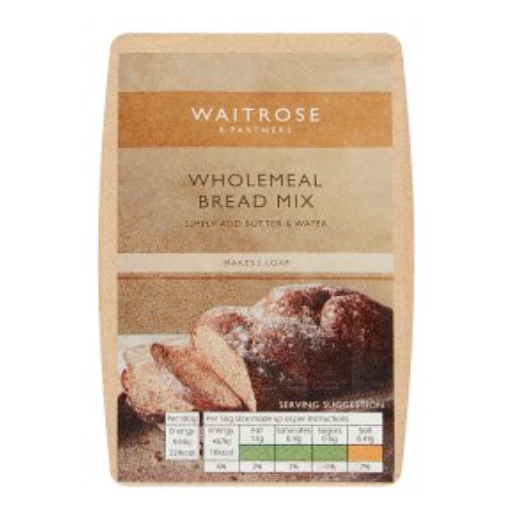 Waitrose Wholemeal Bread Mix 500G