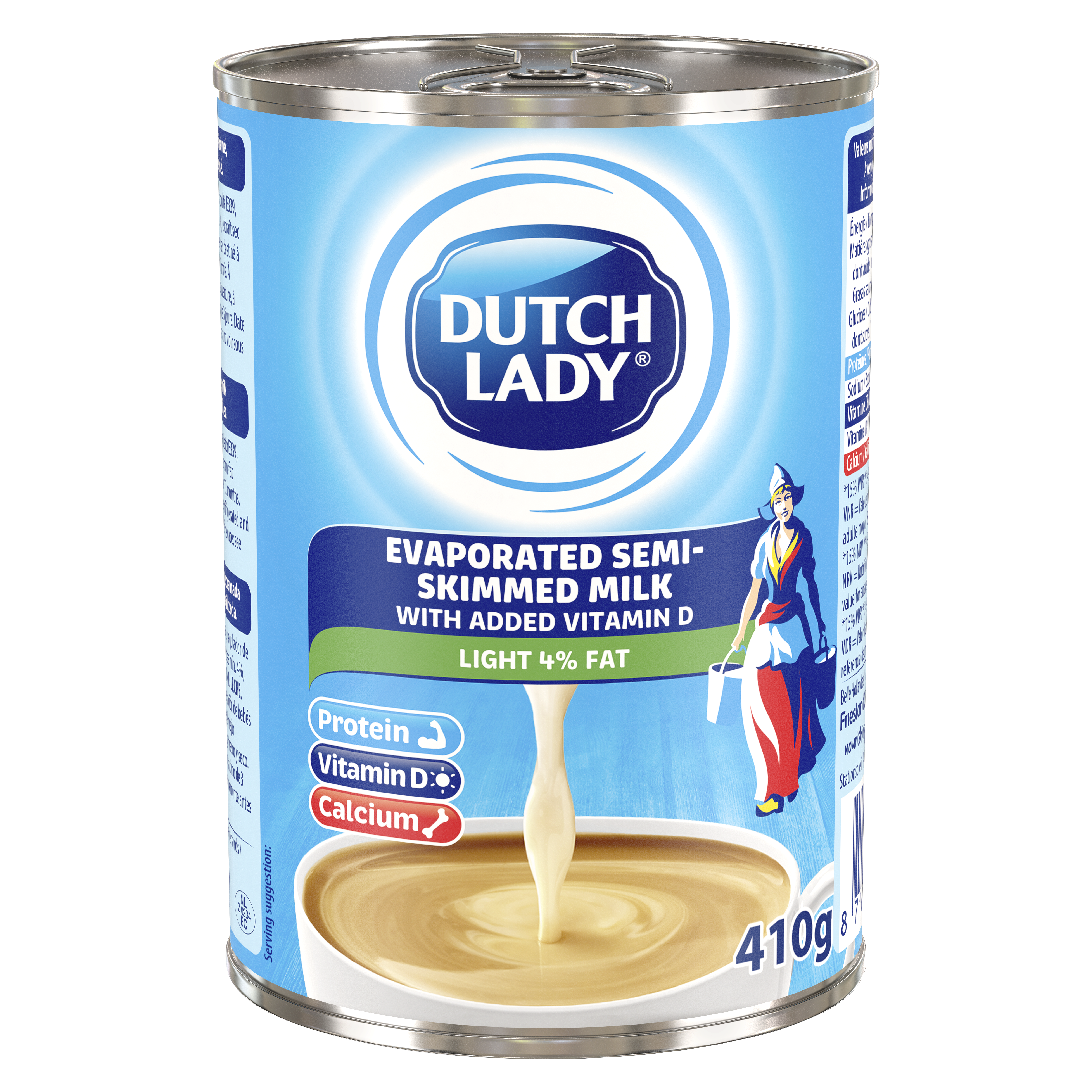 Dutch Lady Semi-Skimmed Evaporated Milk 410G