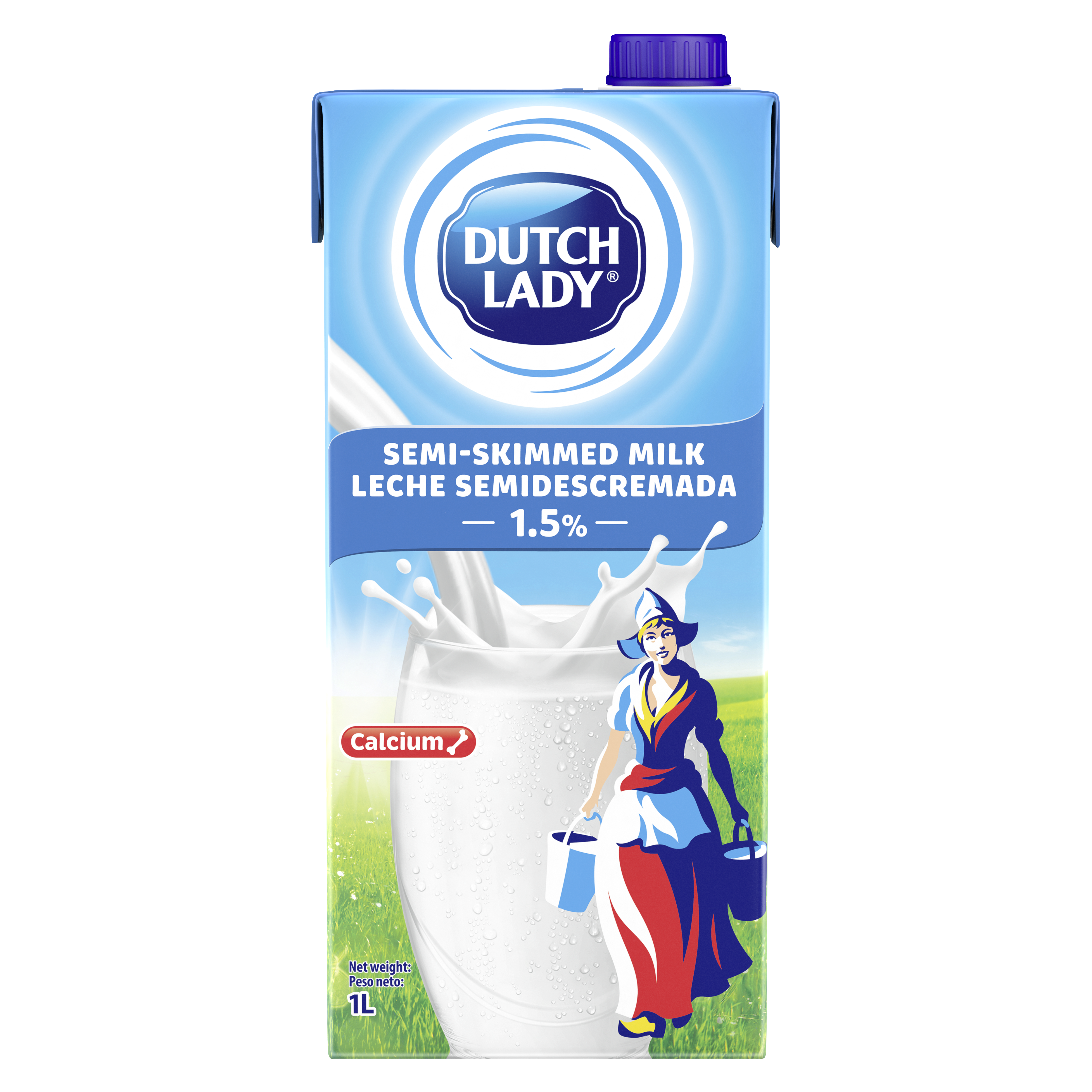 Dutch Lady Semi- Skimmed Milk 1L